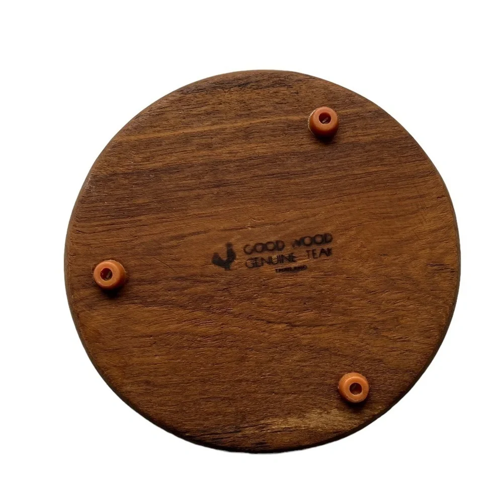 Goodwood Teakwood Cheese Tray with Clear Glass Dome by Julie Pomerantz